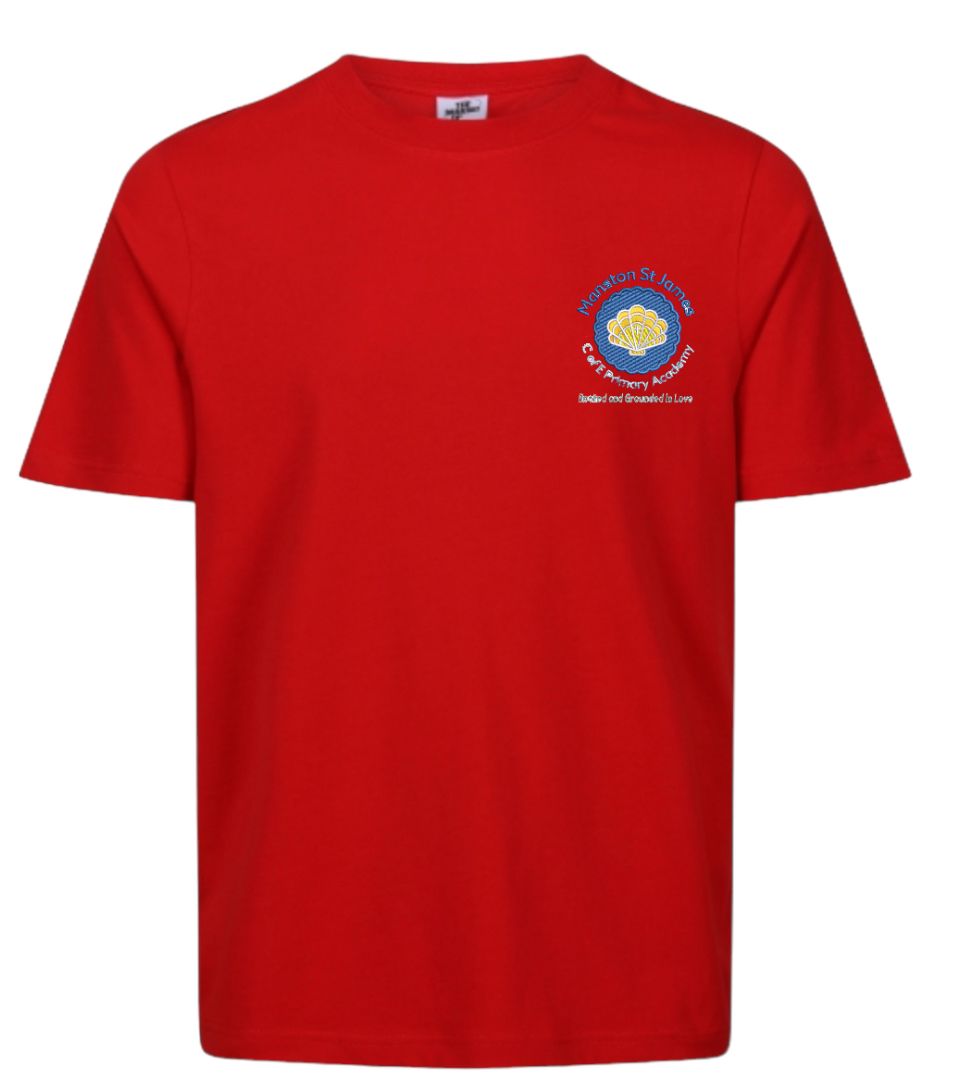 Manston St James Red PE T-shirt (Yr 1-6)