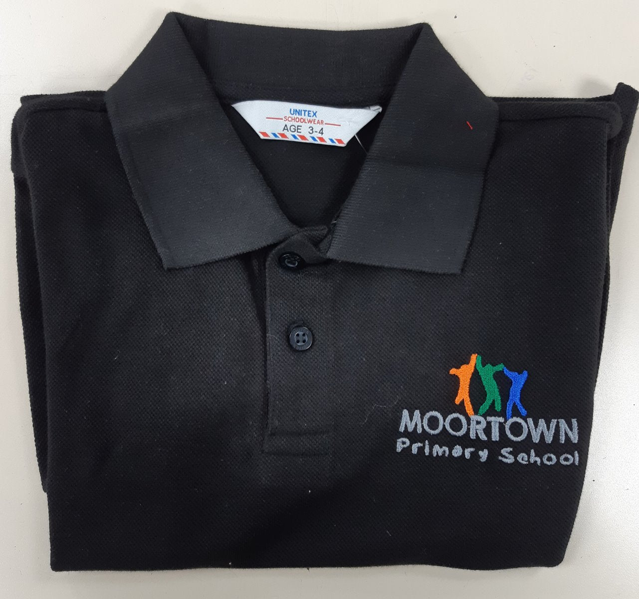 Moortown Primary Black Polo Shirt
