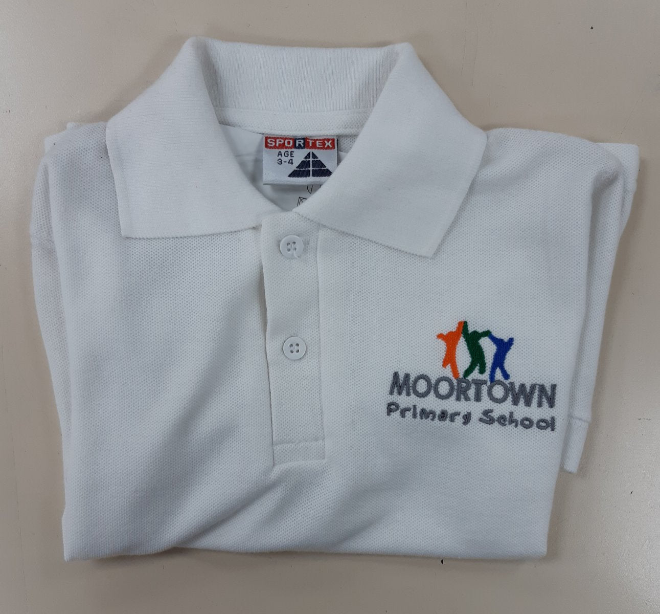 Moortown Primary White Polo Shirt